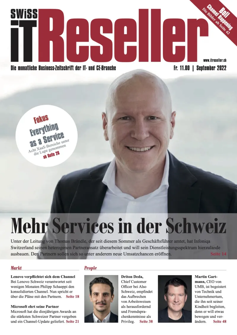 Titelblatt des IT Reseller, September 2022